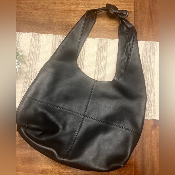 NWOT Anthropologie leather knotted shoulder bag - Picture 5 of 9